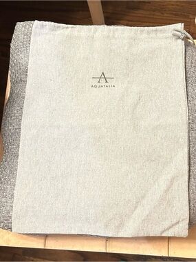 Aquatalia Neutral Gray Logo Dust Bag